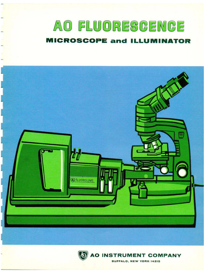 A green microscope on a blue background
Description automatically generated