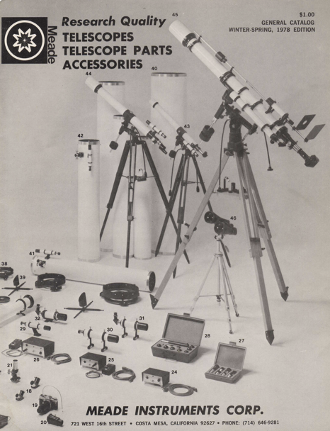 A catalog of telescope parts
Description automatically generated