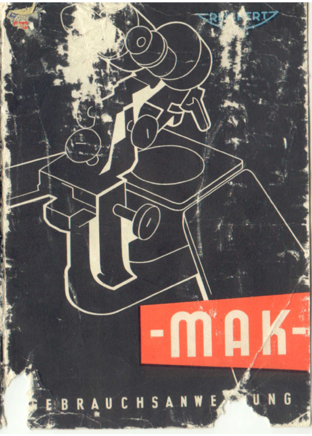 A black and white cover with a black and white image of a microscope
Description automatically generated