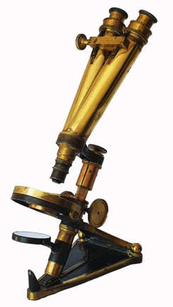 A close-up of a microscope
Description automatically generated