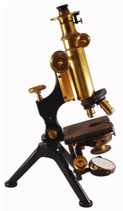 A close up of a microscope
Description automatically generated